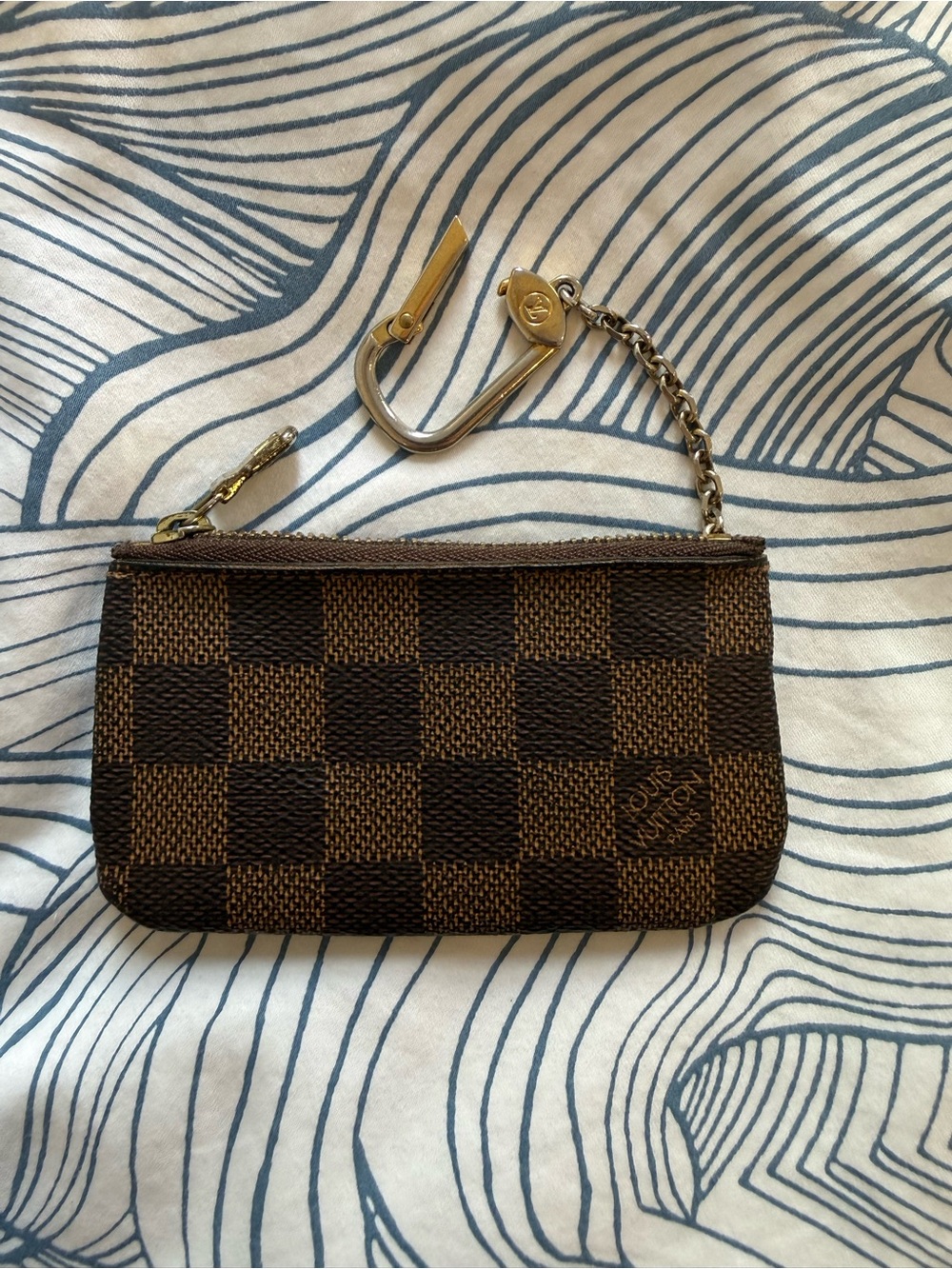Louis Vuitton Damier Ebene Key Pouch in Brown and Dark Brown